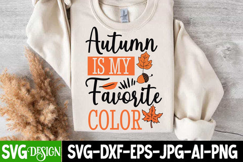 Autumn is my Favorite Color SVG Design,Fall SVG Bundle | Autumn SVG | Thanksgiving Quotes | Fall Round Sign |Thanksgiving Sublimation | Farmhouse Fall | Cricut Silhouette Cut Files SVG BlackCatsMedia 