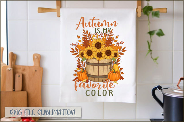 Autumn is my favorite color Towel PNG Sublimation Shetara Begum 