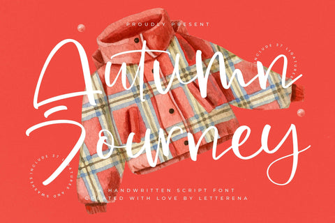 Autumn Journey - Handwritten Script Font Font Letterena Studios 