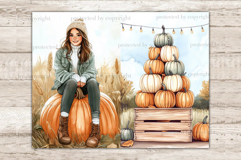 Autumn Junk Journal Pages | Pumpkin Spice Scrapbook Kit SVG GlamArtZhanna 