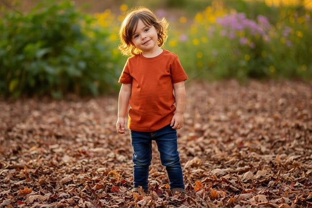 Autumn kids t-shirt mockup design Mock Up Photo Designangry 