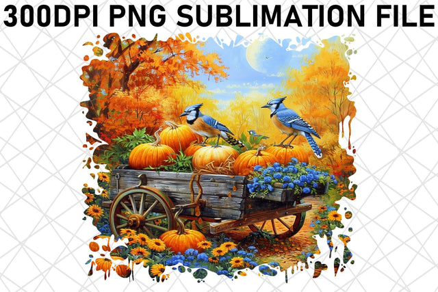 Autumn Landscape Print Sublimation Watercolor PNG Sublimation afrosvg 