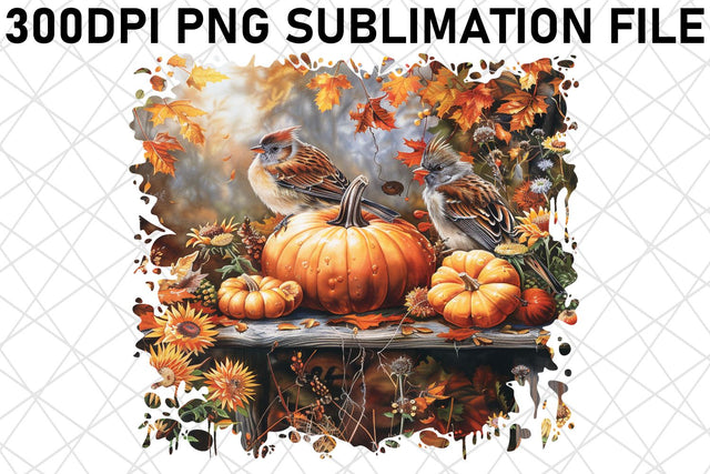Autumn Landscape Print Sublimation Watercolor PNG Sublimation afrosvg 