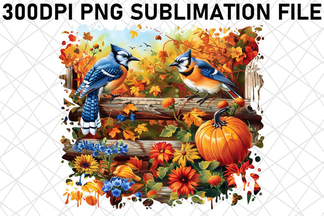 Autumn Landscape Wrap Print for Mug Watercolor PNG Sublimation afrosvg 