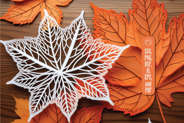 Autumn Leaf Paper Cut File SVG SVG MD JOYNAL ABDIN 