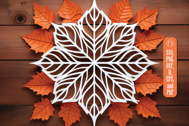 Autumn Leaf Paper Cut File SVG SVG MD JOYNAL ABDIN 