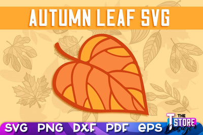 Autumn Leaf | Paper Leaves | Fall Design | Autumn Symbols | Fall Season | SVG File SVG The T Store Design 