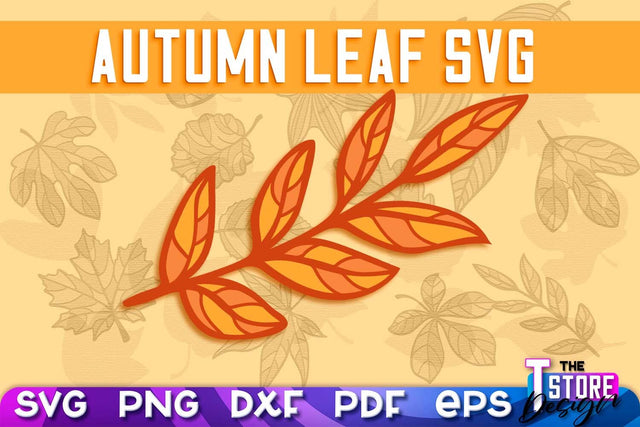 Autumn Leaf | Paper Leaves | Fall Design | Autumn Symbols | Fall Season | SVG File SVG The T Store Design 
