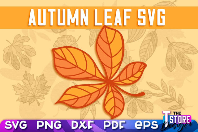Autumn Leaf | Paper Leaves | Fall Design | Autumn Symbols | Fall Season | SVG File SVG The T Store Design 