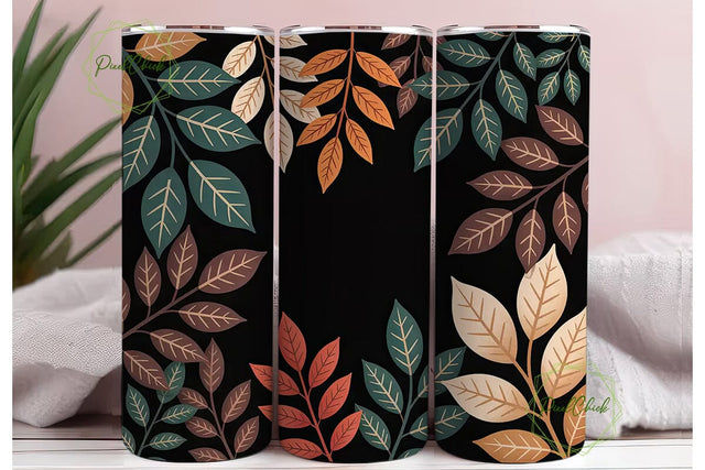 Autumn Leaves 20oz Tumbler Wrap Sublimation PixelChick 