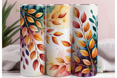 Autumn Leaves 20oz Tumbler Wrap Sublimation PixelChick 