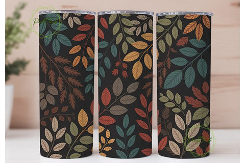Autumn Leaves 20oz Tumbler Wrap Sublimation PixelChick 