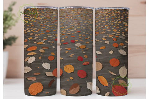 Autumn Leaves 20oz Tumbler Wrap Sublimation PixelChick 