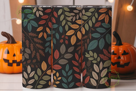 Autumn Leaves 20oz Tumbler Wrap Sublimation PixelChick 