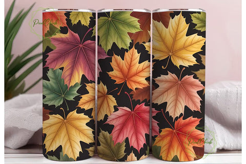 Autumn Leaves 20oz Tumbler Wrap Sublimation PixelChick 