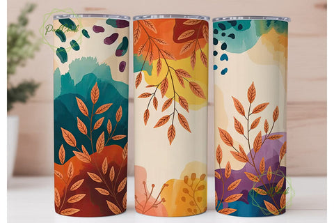 Autumn Leaves 20oz Tumbler Wrap Sublimation PixelChick 