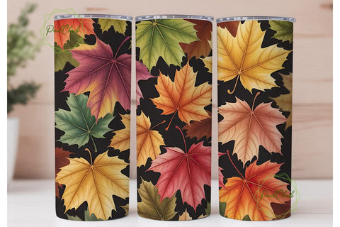 Autumn Leaves 20oz Tumbler Wrap Sublimation PixelChick 