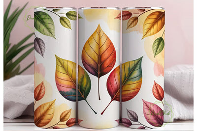 Autumn Leaves 20oz Tumbler Wrap Sublimation PixelChick 