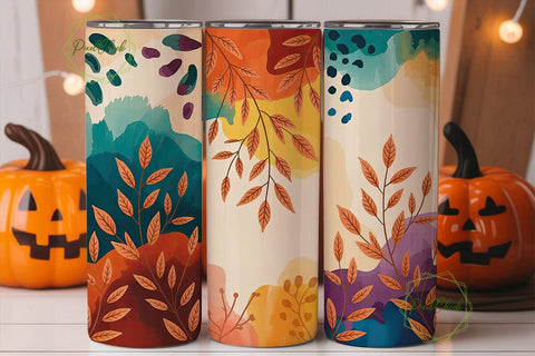 Autumn Leaves 20oz Tumbler Wrap Sublimation PixelChick 