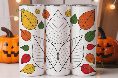 Autumn Leaves 20oz Tumbler Wrap Sublimation PixelChick 