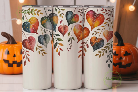 Autumn Leaves 20oz Tumbler Wrap Sublimation PixelChick 