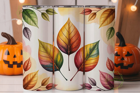 Autumn Leaves 20oz Tumbler Wrap Sublimation PixelChick 