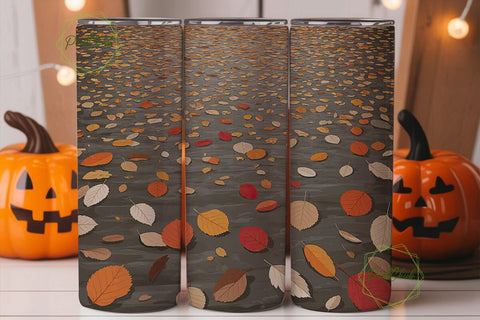 Autumn Leaves 20oz Tumbler Wrap Sublimation PixelChick 