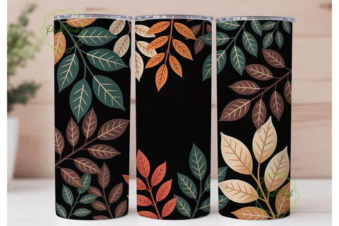 Autumn Leaves 20oz Tumbler Wrap Sublimation PixelChick 