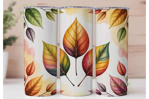 Autumn Leaves 20oz Tumbler Wrap Sublimation PixelChick 