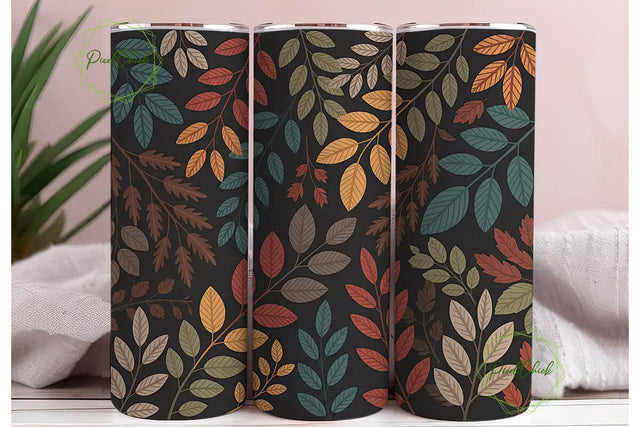 Autumn Leaves 20oz Tumbler Wrap Sublimation PixelChick 