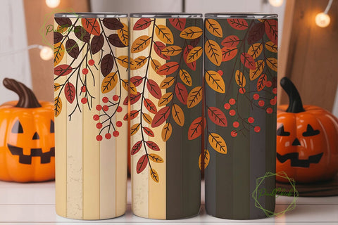 Autumn Leaves 20oz Tumbler Wrap Sublimation PixelChick 