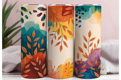 Autumn Leaves 20oz Tumbler Wrap Sublimation PixelChick 
