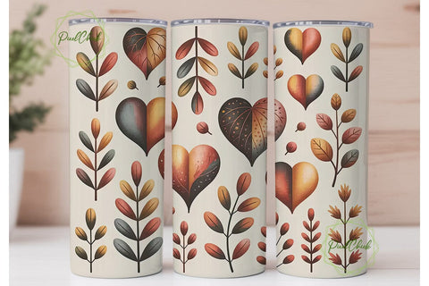 Autumn Leaves 20oz Tumbler Wrap Sublimation PixelChick 
