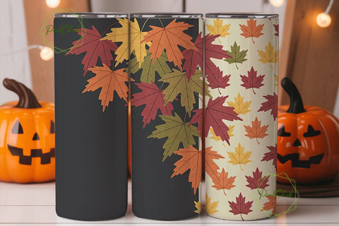 Autumn Leaves 20oz Tumbler Wrap Sublimation PixelChick 