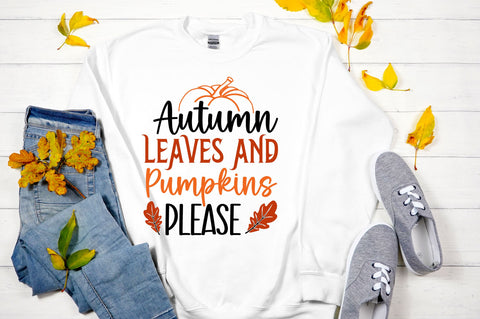 Autumn leaves and pumpkins svg design SVG Regulrcrative 