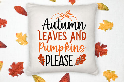 Autumn leaves and pumpkins svg design SVG Regulrcrative 