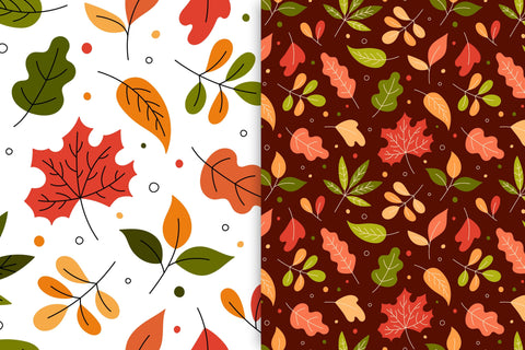 Autumn Leaves Clipart PNG | SVG Fall Clip Art Bundle | Foliage Seamless Patterns | Autumn Digital Paper | Cute Pumpkin Acorn Mushroom SVG AnnaViolet_store 
