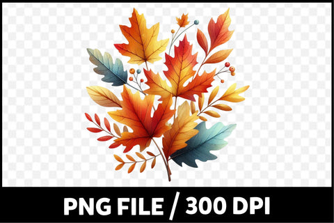 Autumn Leaves Clipart Set Sublimation SVGista 