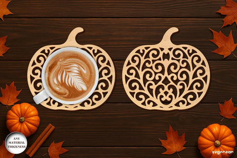 Autumn Leaves Coasters SVG Bundle SVG SvgOcean 
