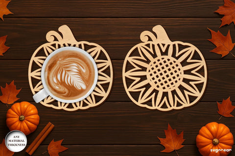 Autumn Leaves Coasters SVG Bundle SVG SvgOcean 