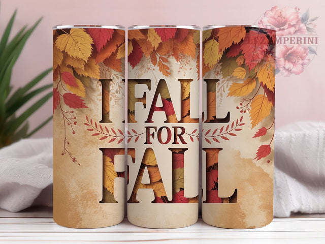 Autumn Leaves Pumpkin Spice Tumbler Wrap, Autumn Leaves Tumbler, Pumpkin Spice Cup, Cozy Fall Mug, Thanksgiving Tumbler, Leaf Print Wrap, Autumn Drinkware Sublimation Li Zamperini 