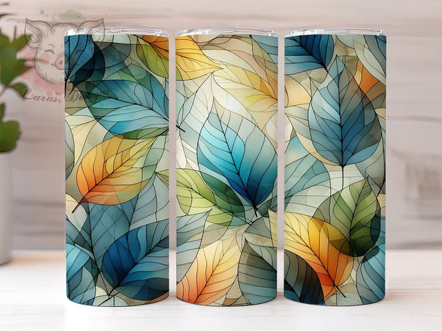 Autumn Leaves Seasonal Tumbler Wrap, Autumn Leaves, Fall Decor, Tumbler Wrap, Sublimation Design, Seasonal Decor, Nature Art, Thanksgiving Gift Sublimation Lara' s Designs 