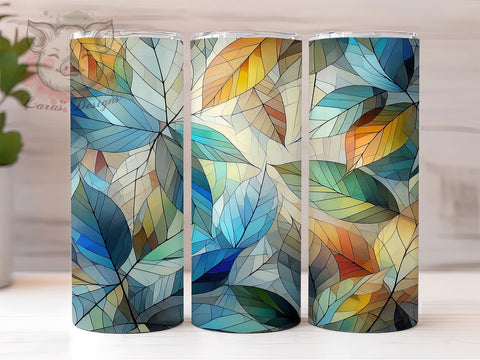 Autumn Leaves Seasonal Tumbler Wrap, Autumn Leaves, Fall Decor, Tumbler Wrap, Sublimation Design, Seasonal Decor, Nature Art, Thanksgiving Gift Sublimation Lara' s Designs 