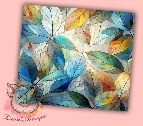 Autumn Leaves Seasonal Tumbler Wrap, Autumn Leaves, Fall Decor, Tumbler Wrap, Sublimation Design, Seasonal Decor, Nature Art, Thanksgiving Gift Sublimation Lara' s Designs 