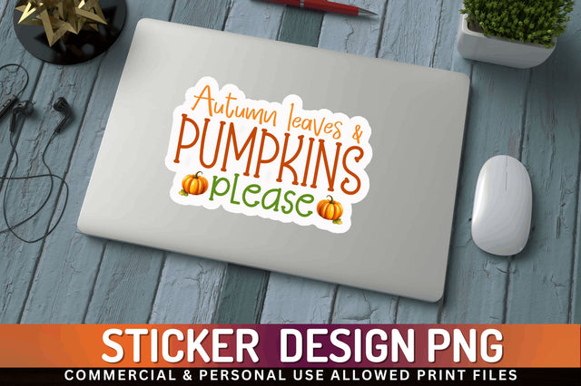 Autumn leaves & Sticker Design Sublimation Regulrcrative 