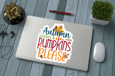 Autumn leaves & Sticker Design Sublimation Regulrcrative 