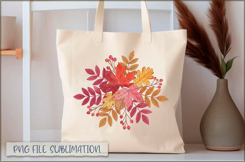 Autumn Leaves Tote Bag Sublimation Shetara Begum 