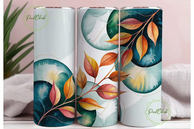 Autumn Leaves Tumbler Wrap Sublimation PixelChick 