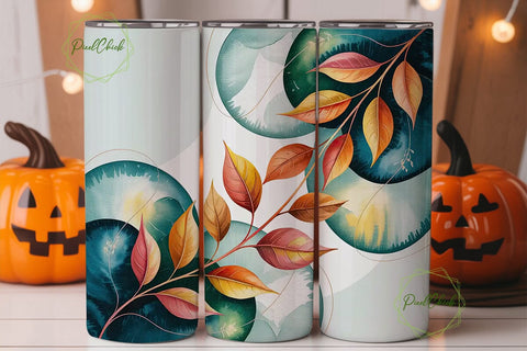 Autumn Leaves Tumbler Wrap Sublimation PixelChick 