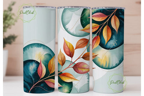 Autumn Leaves Tumbler Wrap Sublimation PixelChick 